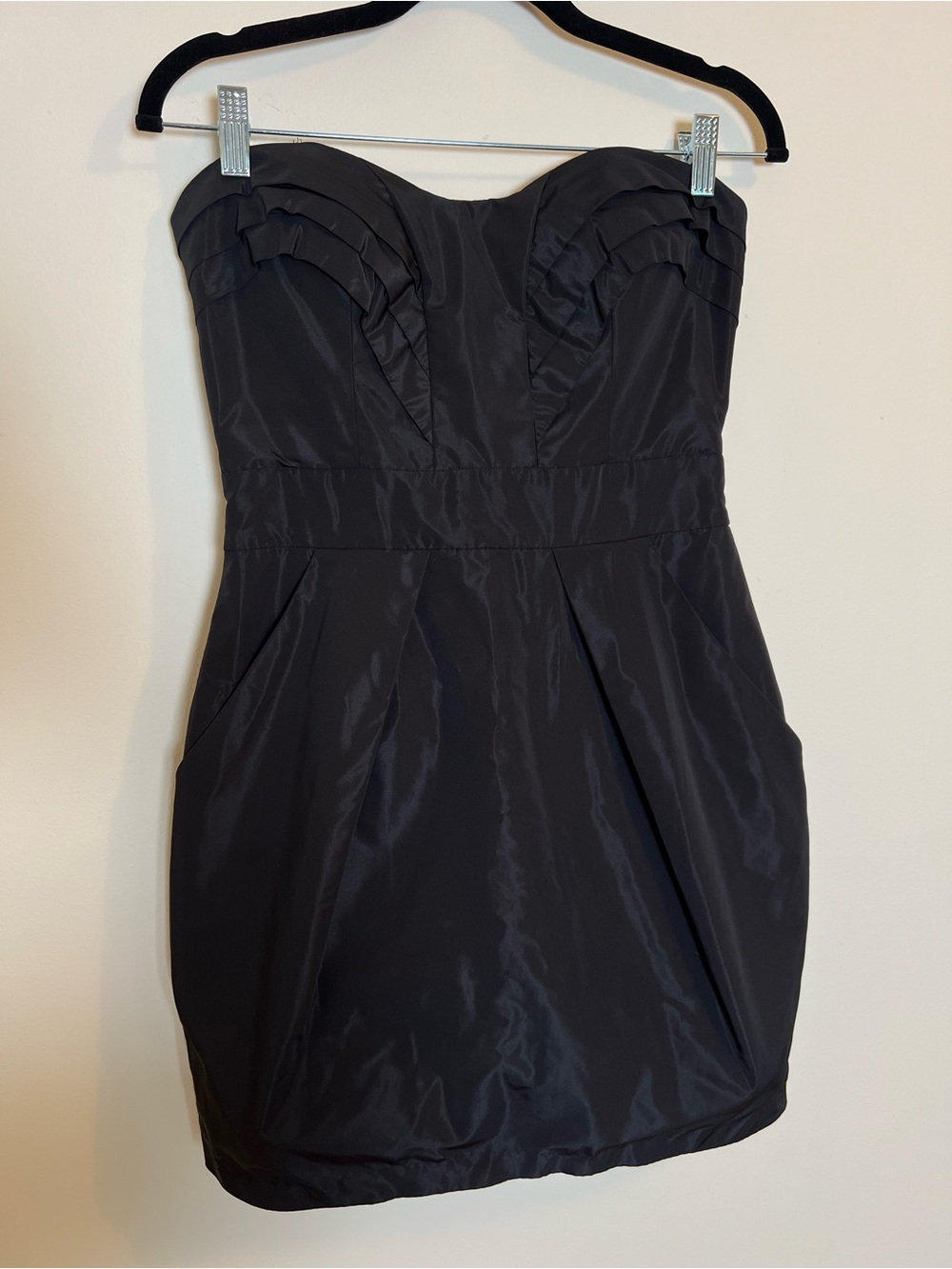 BCBGeneration Strapless LBD with Pleated Bust and Pockets
